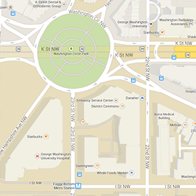 map of DC near the GW campus